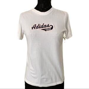 Adidas White Short Sleeve Tee Size S